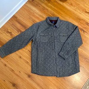 Mens Gray Quilted “Shacket”